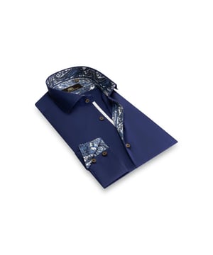 
Een effen diep blauw hemd met de Circle of Gentlemen details in de kraag en manchetten. Afgewerkt met real horn knopen. 72% katoen / 25% polyamide / 3% elastan.