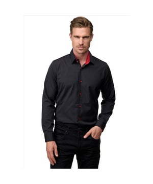 
<p>Heren overhemd zwart - rood. Deze nette slim fit overhemden voor mannen hebben een zakelijke uitstraling, maar zijn ook zeer geschikt als vrijetijdskleding. Het effen zwarte basic overhemd heeft een slim fit pasvorm. De <a href="https://italian-style.nl/heren/italiaanse-overhemden">zwarte heren blouse</a> is voorzien van een rode binnenboord en rode knopen. Je kunt het overhemd voor mannen goed combineren in je outfit met een chino of een jeans.</p>
<p>Materiaal: 60% katoen, 37% Polyester, 3% Elastan<br />
Kleur: Zwart - Rood<br />
Pasvorm: Slim fit</p>
<p><img src="https://italian-style.nl/wp-content/uploads/2020/10/maattabel-rusty-neal-r-44-heren-overhemden.jpg" /></p>