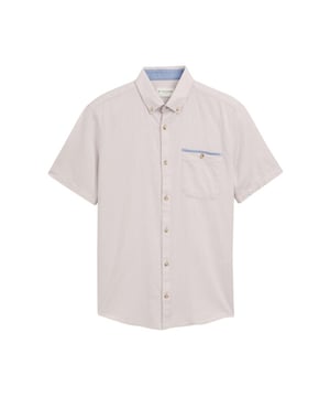 
<p>Casual effen heren overhemd met korte mouw van Tom Tailor,</p>
<ul>
<li>Slim fit</li>
<li>Borstzakje</li>
<li>100% Katoen</li>
</ul>