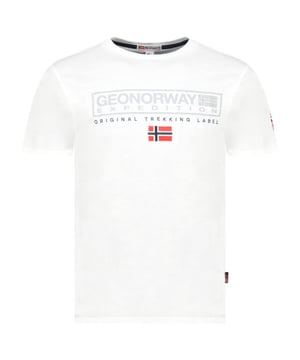 
Heren t-shirt van het merk Geographical Norway. De shirts van Geographical Norway zijn gemaakt van 100% katoen, en hebben een normale pasvorm. Het zachte katoen zorgt voor een heerlijk draagcomfort.