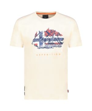 
Heren t-shirt van het merk Geographical Norway. De shirts van Geographical Norway zijn gemaakt van 100% katoen, en hebben een normale pasvorm. Het zachte katoen zorgt voor een heerlijk draagcomfort.
