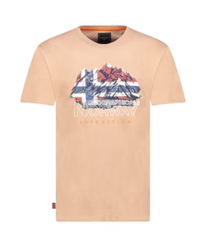 
Heren t-shirt van het merk Geographical Norway. De shirts van Geographical Norway zijn gemaakt van 100% katoen, en hebben een normale pasvorm. Het zachte katoen zorgt voor een heerlijk draagcomfort.