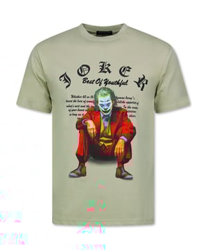
Tshirts Heren Grappig - Oversized T shirt Heren - Joker - T shirt Heren met Print - Funny Shirt  - 701 - Bruin - <p><strong>Specificaties:<br /></strong>- Tshirts Heren Grappig - Oversized T shirt Heren - Joker <br />- Artikel code: 701 - Bruin<br />- Seizoen: Voorjaar / Najaar<br />- Kraag: Ronde hals<br />- Patroon: Print, Geborduurd<br />- Kwalitatief Hoogwaardige Afwerking<br />- Materiaal: 95% Katoen en 5% Lycra<br />- Weefsel: Dik geweven<br />- Pasvorm: Oversized T shirt Here<br />- Mouwen: Korte Mouw<br />- Wasvoorschrift: Binnenste buiten wassen (Niet in de droger)<br />- Beschikbare maten: S - M - L - XL - XXL </p>