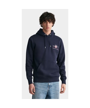 
Gant Sweater Blauw Medium Archive Shield Hoodie 2047084/433 met artikelcode2047084/433 .  van het materiaal 78% Katoen / 22% Polyester. Extra specificaties: , , , , kleur Blauw.