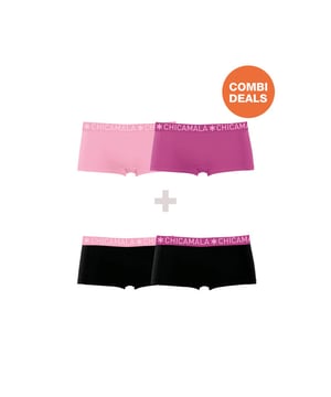 
Materiaal: 95% Cotton / 5% Elastane - 160 gram 
Wasinstructies: Wassen op 30 graden,Niet in de droger,Strijken op matig warme stand (2 stippen) Kleur: Zwart,Roze,Paars