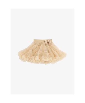 
De Angels Face Pixie Tutu Rok in de kleur Sand heeft een elastische tailleband met strik. Maak de outfit helemaal af met de bijpassende tulle top en haarband.