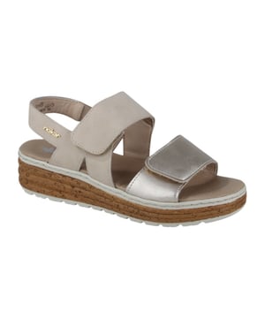 
Rieker 62761-90  sandalen sportief dames in de kleur metallic materiaal leer maat 37 binnenvoering Textiel materiaal zool Rubber