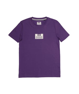 Ronde hals.Korte mouw.Weekend Offender-logo op de borst.Normale pasvorm.100% katoen.