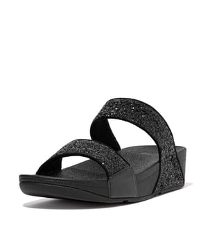  Uit de nieuwste collectie van FitFlop   Steel gegarandeerd de show  Betaal achteraf
Onze Lulu Slides zijn klassiekers. Ze zijn zacht gevoerd, kunnen zowel gekleed als gedragen worden en hebben onze legendarische, superdempende, drukverdelende Microwobbleboard tussenzolen. Dit seizoen gesmoord in sprankelende grove glitter, met metallic parelmoer faux-leer details aan de zijkanten en tonale biezen. Leuk, fantastisch, en verbazingwekkend onder de voeten.