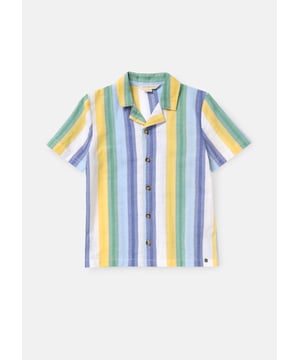 This colourful yarn-dyed stripe shirt is a summer must-have. Featuring a relaxed resort collar. it’s the perfect piece to dress up or down - whether you're jet-setting abroad or holidaying at home.
