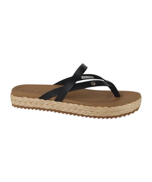 
Reef CJ6740  slippers dames in de kleur zwart materiaal leer maat 36 (6) binnenvoering Textiel materiaal zool Rubber