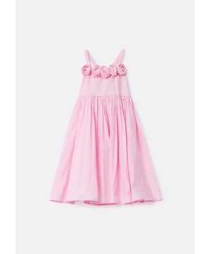 This dress is blooming lovely! Crafted from soft cotton. it features a beautiful flower corsage and a full skirt designed for maximum twirling. The shirred back detail ensures a comfy fit that grows with her. Pretty in   and packed with style. she’ll feel like a true princess!.