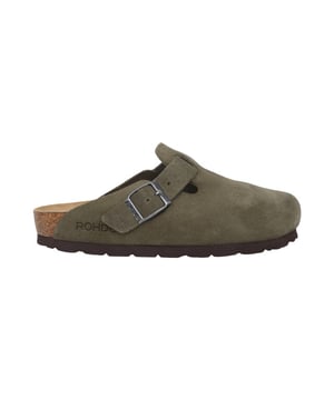 
Stijlvol en veelzijdig: deze ROHDE SUNNYS klomp is gemaakt met een antislipzool en een diep, ademend leren voetbed met een flexibele kurk-latex kern. De verstelbare gesp zorgt voor een variabele pasvorm en het robuuste suède bovenwerk zorgt niet alleen voor een comfortabele pasvorm, maar ook voor een moderne uitstraling. Van deze hoogwaardige SUNNYS heb je lang plezier.