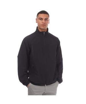 Hugo Boss Athleisure Track Jacket met rits in donkerblauw.- Opstaande kraag.- Volledige ritssluiting.- Zijzakken met rits.- Mouwzak met rits en merkopdruk.- Normale pasvorm.- 92% Polyester 8% Elastan.- Ref: 50499485402