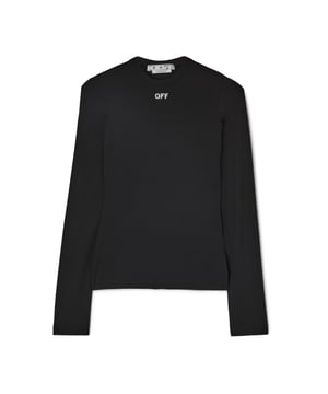Elevate your wardrobe with the Off-White Off Stamp Second Skin Top in Black, crafted from a sleek blend of 87% polyamide and 13% elastane for a comfortable, form-fitting feel. Designed and made in Italy, this top offers both luxury and durability, hugging your silhouette with a stretchy fabric that moves with you. Its minimalist black design features the iconic Off-White stamp, adding a subtle yet distinctive statement to your look. Perfect for layering or wearing alone, this top blends modern style with exceptional quality for a versatile addition to any collection