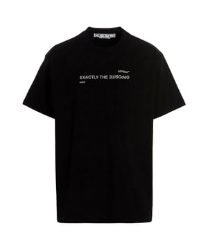 Elevate your wardrobe with the Off-White Spiral Opposite Over Short Sleeve Tee in Black. Crafted from 100% premium cotton and made in Italy, this tee offers unmatched comfort and breathability for all-day wear. Its distinctive spiral design adds a contemporary edge, making it a standout piece that effortlessly combines style with quality. Perfect for those who appreciate luxury streetwear, this tee pairs seamlessly with both casual and upscale outfits, ensuring you look effortlessly cool wherever you go. Invest in timeless Italian craftsmanship and modern design with this essential addition to your collection