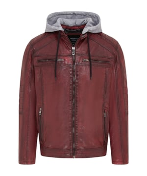 Dit heren bikerjack met capuchon is gemaakt van hoogwaardig lamsleer en heeft een slim fit model. Met een ademende mesh voering, vier buitenzakken en twee binnencompartimenten combineert het een stoere bikerstijl met dagelijks comfort en praktische opbergmogelijkheden. Belangrijkste kenmerken: Gemaakt van echt lamsleer Stijlvol slim fit bikerdesign Aangehechte capuchon voor een moderne streetwear-look Ademende mesh voering voor comfort Vier functionele buitenzakken Twee veilige binnenzakken Ritssluiting aan de voorkant voor een strakke afwerking Duurzaam en veelzijdig voor casual of chic Perfecte mix van bikerstijl en urban functionaliteit