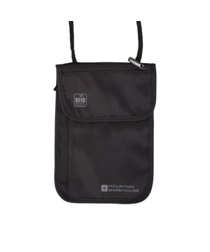 100% Polyester. Stoftechnologie: Lichtgewicht. Ontwerp: Logo. Verstelbaar halskoord, RFID-beveiliging. Zakken: 2 Zakken met rits.