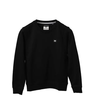 Geribde crewneck.Geribde manchetten en zoom.Weekend Offender-merkopdruk.Normale pasvorm.