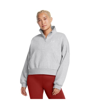 UA Icon Fleece voelt aan als je favoriete old school fleece met een cleane oversized pasvorm die net zo goed staat bij sportkleding als bij gewone kleding.