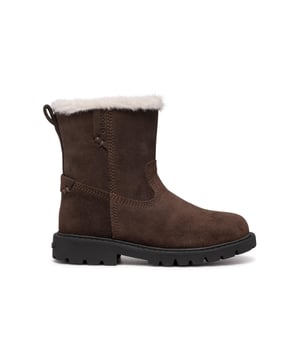 The Geox J Shaylax G Womens Boots are the perfect blend of style, comfort, and functionalitycrafted to keep you cosy and confident during the colder months. Designed with a modern, versatile silhouette, these ankle boots are ideal for both casual outings and open-air activities, making them a true winter wardrobe essential.
 Made from premium soft suede, the Shaylax boasts a rich texture and refined look, while the plush faux-fur detailing adds a touch of warmth and sophistication. Inside, the boots are designed to wrap the foot in lasting comfort, ensuring that every step feels cushioned and supported.
 What sets the Shaylax apart is Geoxs exclusive patent technology, delivering 360-degree breathability without compromising on protection from the elements. This ensures your feet stay dry, fresh, and at the perfect temperature, no matter the weather. Complementing this innovative design is a resistant outsole, built for durability and excellent grip, giving you stability on a variety of terrains.
 Whether youre strolling through the city, exploring nature trails, or simply running errands in the chill of winter, the Geox J Shaylax G Boots offer a stylish yet practical solution. Comfortable, breathable, and effortlessly chic, they are a reliable companion for the season ahead.

- Suede leather upper
- Side zip closure
- Faux fur collar detailing
- Durable outsole
- Geox branding