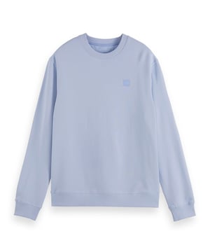 Einfarbiges Basic Sweatshirt für Herren von der Marke Scotch&Soda. Pullover Regular Fit mit kleinem Logo auf der Brust. Angenehmer Tragekomfort.