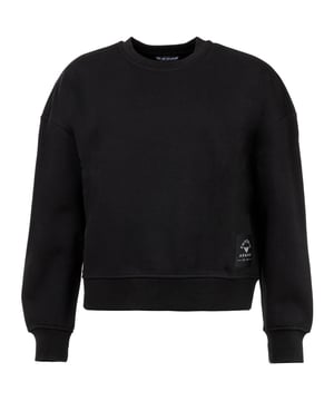 Basic Sweatshirt für Damen von der Marke EMPORIO ARMANI. Mit Rundhalsausschnitt und kleinem Logo. Angenehm weicher Baumwoll-Mix in hochwertiger Qualität.