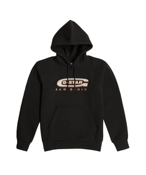 G-STAR Herren Hoodie mit Kängurutasche. Pullover mit Kapuze und Kängurutasche. Logo auf der Vorderseite. Aus der Serie Old Skool Logo.
