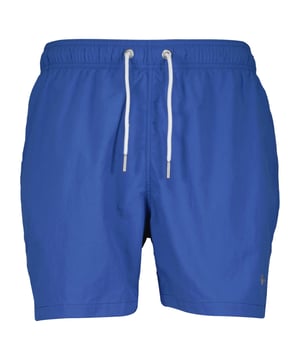 Herren Badehose von der Marke GANT. Webshorts mit integriertem Mesh-Slip und seitlichen Einschubtaschen. Kleine, markentypische Logo-Stickerei.