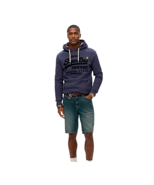 Sweat Superdry Vintage Homme Violet Coton. Authentique Vetement de la marque Superdry - design streetwear/sportswear de Superdry - Superdry pour Homme fashion, parfait pour la vie de tous les jours - Sweat Superdry de couleur Violet s'associe parfaitement avec le reste de votre dressing - matiere Coton confortable -   classic - Vintage -