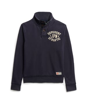 Einfarbiger Pullover für Herren von der Marke Superdry. Mit Logo Print auf der Vorderseite und kleinen markentypischen Logo Details. Perfekt für den Alltag.