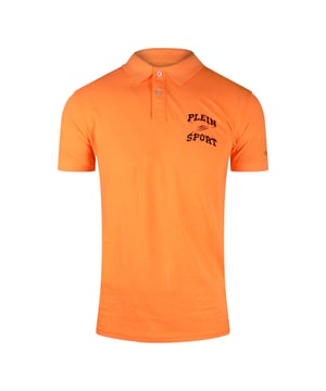 Elevate your casual wardrobe with the Plein Sport Bold Logo Orange Polo Shirt. Crafted from a comfortable blend of 95% cotton and 5% elastane, this shirt offers a perfect balance of softness and stretch for all-day wear. Its vibrant orange hue makes a confident statement, while the bold Plein Sport logo adds a sporty edge. Ideal for active days or relaxed weekends, this polo combines style and comfort effortlessly, ensuring you stand out with ease wherever you go