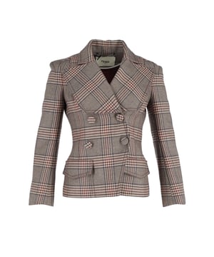 VINTAGE, RRP AS NEW
Pure sartorial elegance is at the heart of this tailored Fendi double-breasted prince of wales check pea coat. Made from luxurious brown wool and characterized by the signature double breasting, it features lapels, flap pockets, and buttoned cuffs.
Fendi Double Breasted Prince Of Wales Checked Jacket in Brown Wool
Condition: excellent
Color: brown
Material: Wool
Size: EU40
Sign of wear: No
SKU: 339179