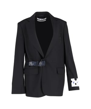 VINTAGE, RRP AS NEW
The Off-White Strap Fastening Blazer in black wool reimagines classic tailoring with a contemporary, deconstructed edge. Featuring an asymmetrical silhouette and signature industrial strap detailing, it merges sharp sophistication with streetwear-inspired attitude. Style it with sleek trousers and heeled boots for a striking, fashion-forward ensemble.

Off-White Strap Fastening Blazer in Black Wool

Condition: Excellent
Signs of wear: No retail tag but Brand tag on., No visible sign of wear., 
Packaging: None
Color: Black
Material: Wool
Size: IT42/M
Measurements: Length: 780; Chest: 520
SKU: NAPPUGBCL507658W