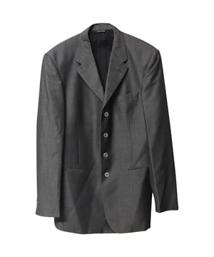 VINTAGE, RRP AS NEW
This Versus Versace blazer is made for the elegant man.  It is crafted in Italy and it is made of virgin wool in a grey shade.  It features notch lapel collars, a single breasted silhouette and front button closure.  It is finished off with three welt pockets in front, one on the left chest and two on the sides.  This blazer is perfect for the modern gentleman.  

Versus Versace Blazer in Grey Virgin Wool
Condition: excellent
Sign of wear: No
Material: Wool
Size: IT52/XL
SKU: 180866