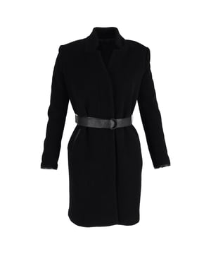VINTAGE, RRP AS NEW
Embrace timeless style with the Acne Studios Belted Coat in sleek black wool. This coat combines classic sophistication with a modern twist, featuring a tailored fit and a chic belt that cinches at the waist for a flattering silhouette. The premium black wool offers warmth and a refined texture, making it an ideal choice for both formal occasions and everyday wear. With its versatile design and elegant details, this coat is a quintessential addition to any wardrobe, providing a touch of modern elegance to any outfit.

Acne Studios  Belted coat in Black Wool

Condition: Excellent
Signs of wear: No retail tag but Brand tag on., No visible sign of wear., 
Packaging: None
Color: Black
Material: Wool
Size: M/IT44/US8/UK12/FR40/EU40
Measurements: Length: 950; Chest: 520
SKU: NAPPUGBCL376893W