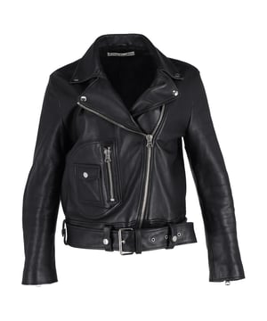 VINTAGE, RRP AS NEW
Make a statement with the Acne Studios Zip Up Biker Jacket in Black Leather, a versatile and timeless piece that blends classic biker style with contemporary design elements, showcasing the perfect fusion of luxury leather and edgy attitude.

Acne Studios Zip Up Biker Jacket in Black Leather
Condition: Very good
Signs of wear: Light wear; Minor creasing on leather
Packaging: None
Color: Black 
Material: Leather | leather
Size: M/UK38/US38/IT48/FR48
Measurements: Length: 560; Chest: 480
SKU: NAPPUGBCL375832W