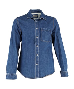 VINTAGE, RRP AS NEW
Vintage wash, modern edge. The Acne Studios Blå Konst Denim Shirt in light blue cotton is a standout staple with subtle attitude. Washed for a lived-in look, it features a spread collar, a single chest patch pocket, and Acne Studios' signature logo-engraved silver-tone and pink hardware. Tan contrast stitching adds a touch of heritage flair, while the relaxed silhouette keeps it effortlessly wearable.


Acne Studios Blå Konst Denim Shirt in Blue Cotton
Condition: Excellent
Signs of wear: No retail tag but Brand tag on., No visible sign of wear., 
Packaging: None
Color: Blue | light blue
Material: Denim | denim
Size: EU | 48
Measurements: Length: 750; Chest: 540
SKU: MRPPUGBCL484927M