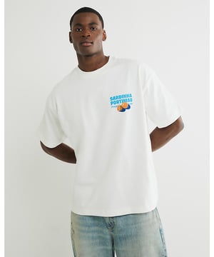 Boxy fit, Crew neck, Lemon Sardine graphic print, Short sleeves, Lightweight