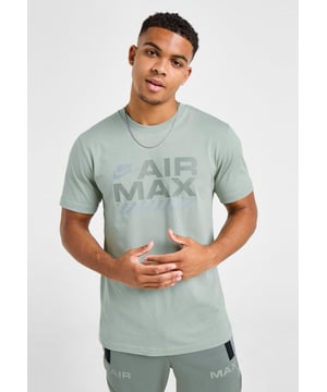 Men's Air Max Graphic T-Shirt from Nike. - - . This tee is made of soft, lightweight cotton for lasting comfort. - - .  It features a ribbed crew neckline and short sleeves for a classic feel and is finished with a bold Nike Air Max graphic logo stamped to the chest.