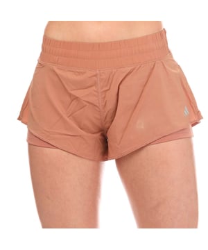 Womens adidas Colective Power Running Shorts in clay strata.- Elasticated waist.- Reflective print branding.- Moisture-absorbing AEROREADY.- Body: 100% Polyamide (Recycled). Inner Tight: 89% Polyester (Reycled)  11% Elastane.- Ref: HY2674