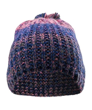 
100% acryl. Stof: Geribd, Geweven. Ontwerp: Gebreid, Logo, Ombre. POM POM.