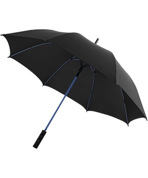 
Automatische opening 23 inch stormparaplu. Pongee luifel en bijpassende buidel, kleur pop glasvezelschacht en glasvezelribben. Bijpassende stiksels in kleur op de sluitingsband van de paraplu. Winddicht systeem. Exclusief ontwerp. Pongee polyester. Conformiteiten: Cadmium getest. Afmetingen bij benadering: 79 x 102 cm.
