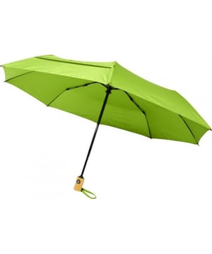 
Materiaal: Gerecycleerd PET pongee polyester. Automatisch openen en sluiten van de paraplu. Vouwen voor gemakkelijk dragen. Voorzien van stevige metalen schacht en houten handvat. Hoogwaardig frame. Glasvezelribben voor flexibiliteit in de wind. Wordt geleverd met een etui. Grootte: 21in.