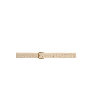 
Maak je outfit compleet met de Pastille riem met gouden gesp van Grace & Mila. Deze elegante, geweven beige riem is ontworpen om je taille te accentueren en een verfijnde touch toe te voegen aan je look. De subtiele textuur en tijdloze uitstraling maken deze riem een must-have accessoire dat moeiteloos te combineren is met zowel casual als chique outfits.
Draag de Pastille riem over een jurk om je silhouet te benadrukken of combineer hem met een pantalon en blouse voor een stijlvolle en vrouwelijke uitstraling.
Product details:

Geweven riem
Gouden metalen gesp
Lengte: 110 cm
Breedte: 3,5 cm

