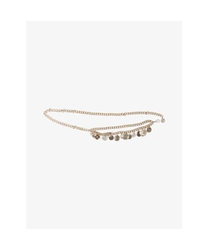 
De Guess Coins Riem in de kleur Light Gold is een riem met muntjes die je zelf kunt stellen. Hierdoor is de riem One Size fits all.

Afmetingen: 102 cm
