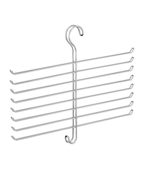 
Als u op zoek bent naar een oplossing om uw sjaals op te bergen, stellen wij u Deze zeer praktische sjaal hanger organizer voor die zijn plaats zal vinden aan uw kapstok of in uw kleedkamer. Met zijn moderne design en verschillende niveaus, zal uw sjaal hanger organizer een eigentijdse inrichting geven aan uw huis. Materiaal: Metaal Afmetingen: 46 x 46 x 0,5 cm Gewicht: 470 g Merk: CaliCosy Kleur: Silver
