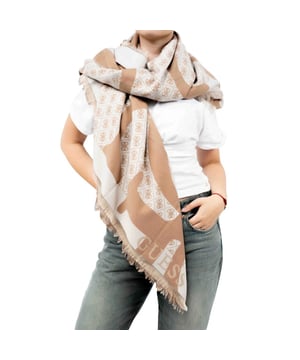 
Guess Jacquard Kefiah Sjaal 135X135 Beige Dames
