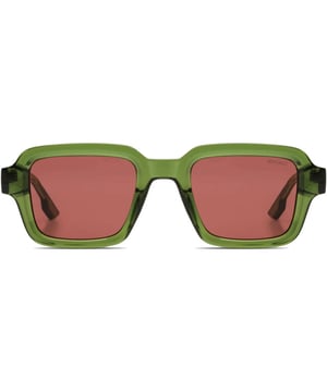 
Unisex zonnebril in toffe Fern groene kleur. Frame maat 146mm X 49mm. Nylon frame met Solid smoke grijze lens kleur. 100% UV400 protection. Cat. 3 krasvrij polycarbonate lens. Incl. opberg zakje en poets doekje.