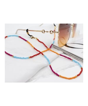  Hotitem uit de nieuwe collectie van Sunny Cords   Makkelijk te combineren  Betaal achteraf
Merk: Sunny Cords, Model: Zonnebrilkoordjes, Materiaal: Metaal, Kleur: Multi